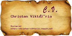 Christen Viktória névjegykártya